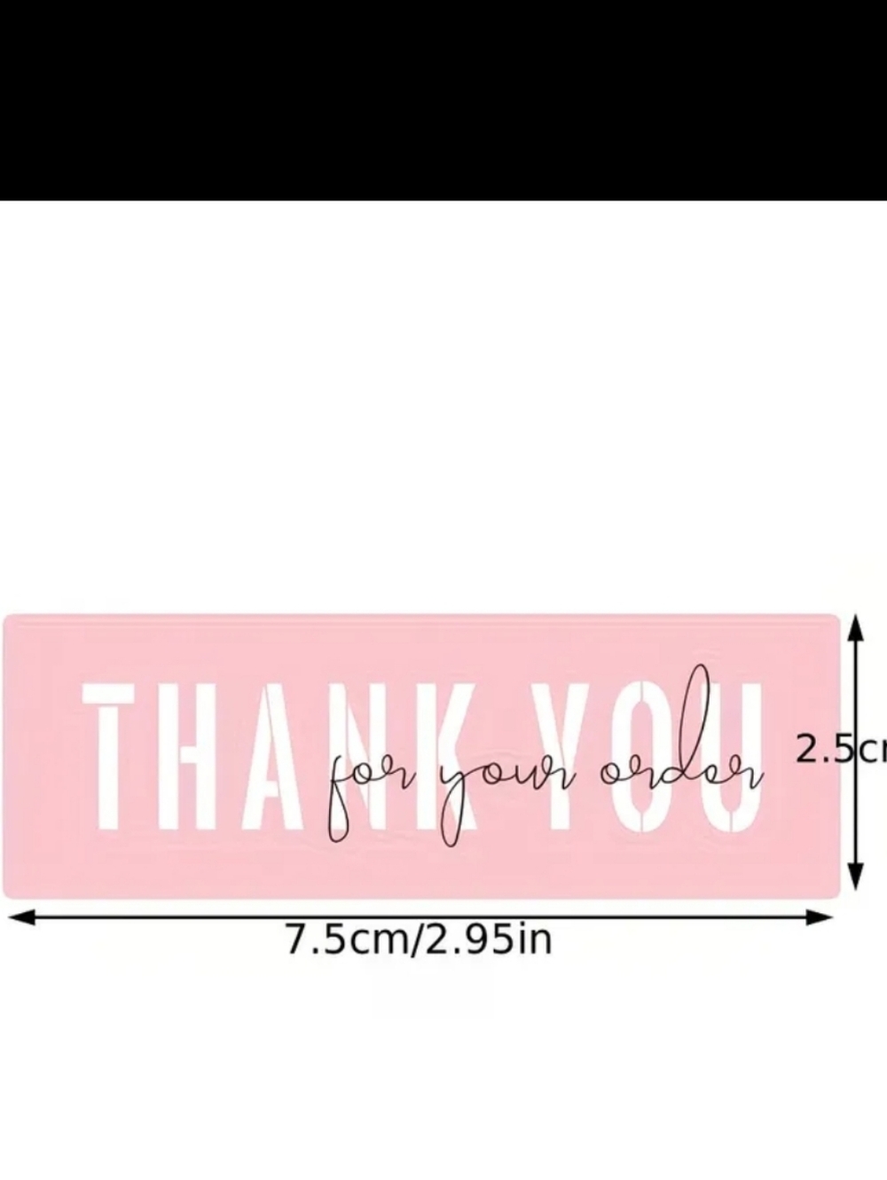 120ct. Pink "Thank You for Your Order" Bonus Random 3 Polymailers 2.95"Wx.98"H - Picture 3 of 6